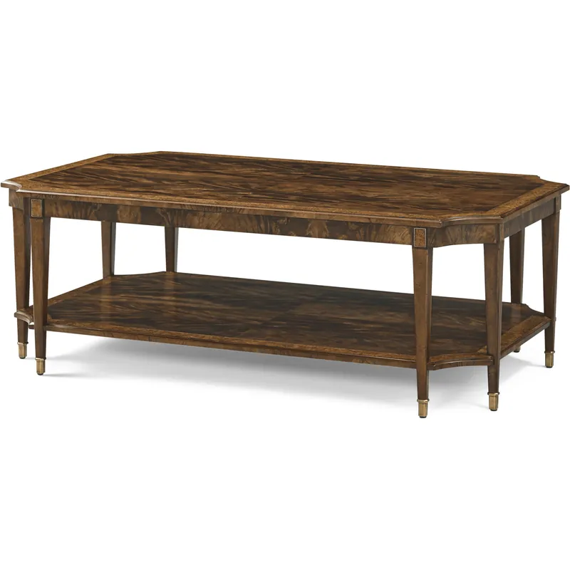 Sloane 54 X 32 inch Edwardian Brown Cocktail Table, Wooden Hassle-Free Returns