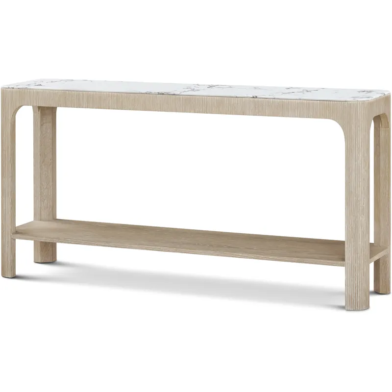 Fan Favorite Horizon 60 X 14 inch Day Console Table, Wooden with Marble Top