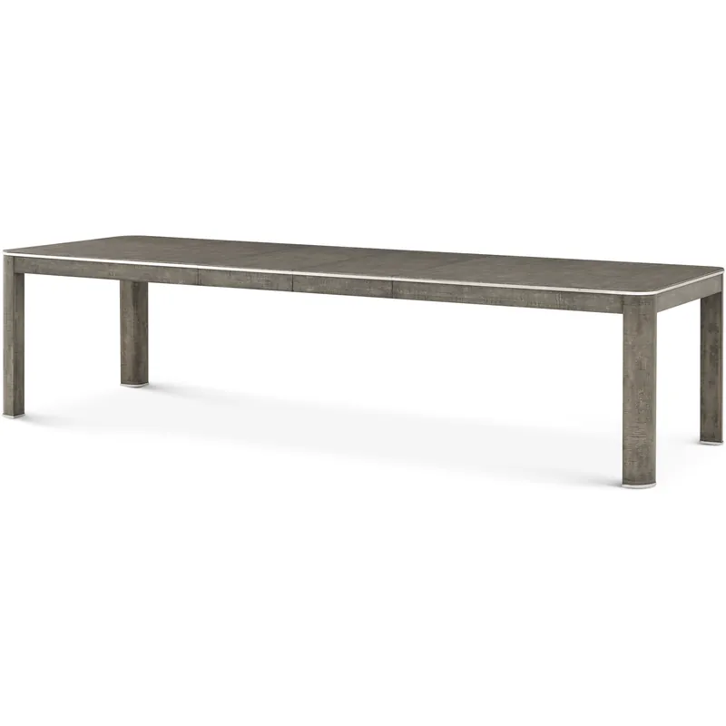 Hudson 120 X 42 inch Pebble Grey Extension Dining Table, Wooden Cheap