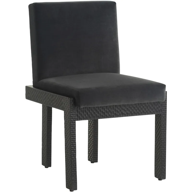 Fast Shipping Matilda Midnight Grey and Ebony Dining Chair