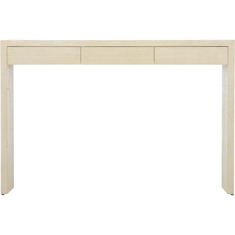 Drop Zone 54 inch White/Cream Console Table One Day Deal