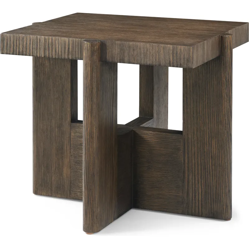 Urbane 28 X 24 inch Campfire Side Table, Wooden Limited Time