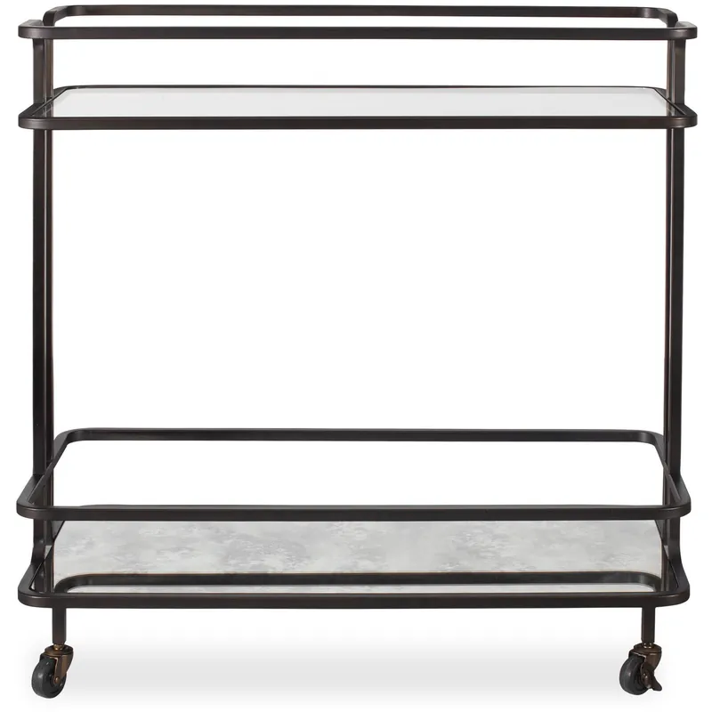 Erivo Bronze and Clear Glass Bar Cart Must Have