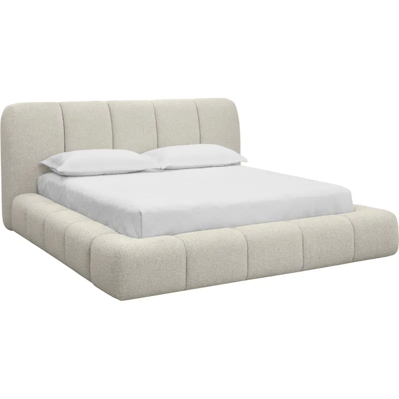 Direct From Factory Olena Santa Cruz Oatmeal Bed, King
