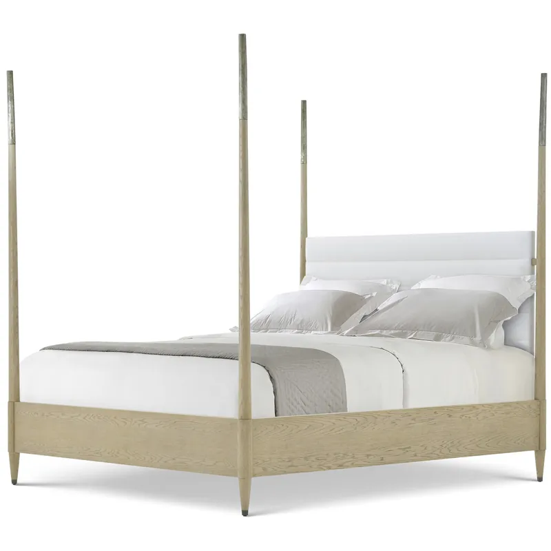 Balboa Coastal Grey Poster California King Bed, Wooden, Upholstered Free Delivery