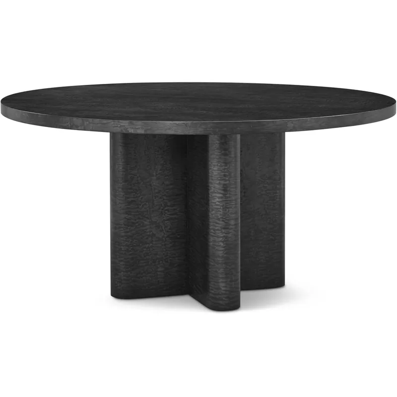 Kesden 60 X 60 inch Silent Black Round Dining Table, Wooden Special Discount