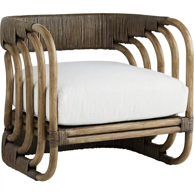 Hamza Pearl and Palm Gray Chair Luxury