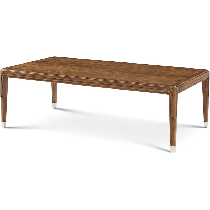 Dorchester 54 X 32 inch Mayfair / Antique White Brass Cocktail Table, Wooden Viral