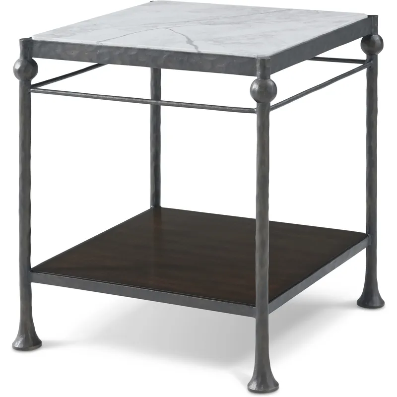 Spencer London 24 X 22 inch Fulham Side Table, Marble Top Premium