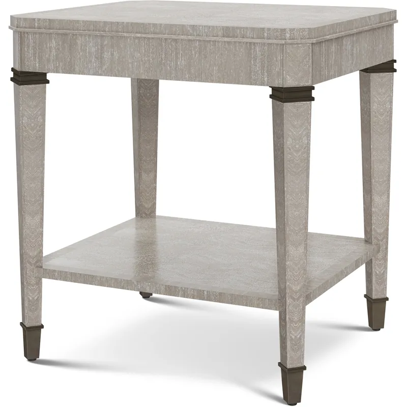 In Demand Hardy 26 X 24 inch Geo Coast Side Table, Wooden, Marlborough by Alexa Hampton