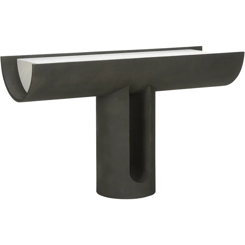 Iron Ore Capsule 60.25 inch Black Console Table Fan Favorite