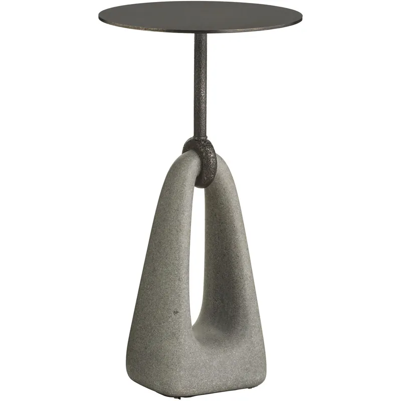 Fan Favorite Miles 12 inch Vintage Bronze and Graphite Accent Table