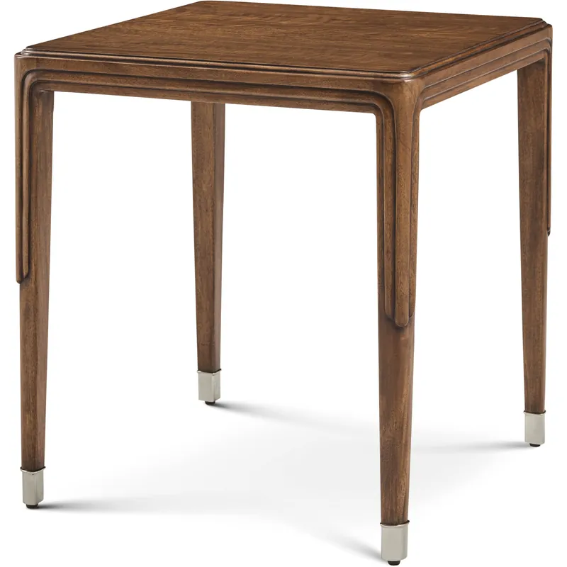 Dorchester 24 X 22 inch Mayfair / Antique White Brass Side Table, Wooden Free Shipping