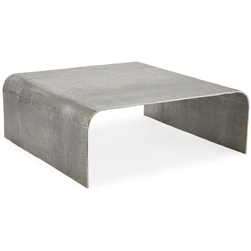Buy Today Leah 48.5 X 47.5 inch Textured Nickel Cocktail Table