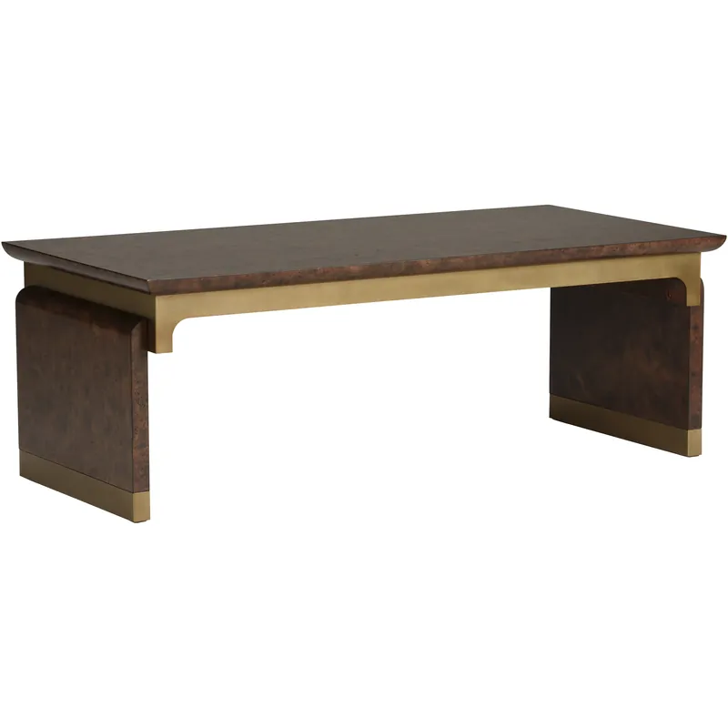 Secure Checkout Gion 48 X 17.5 inch Brown and Gold Cocktail Table