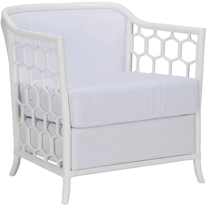 Cefalu White/Cream Lounge Chair Fan Favorite