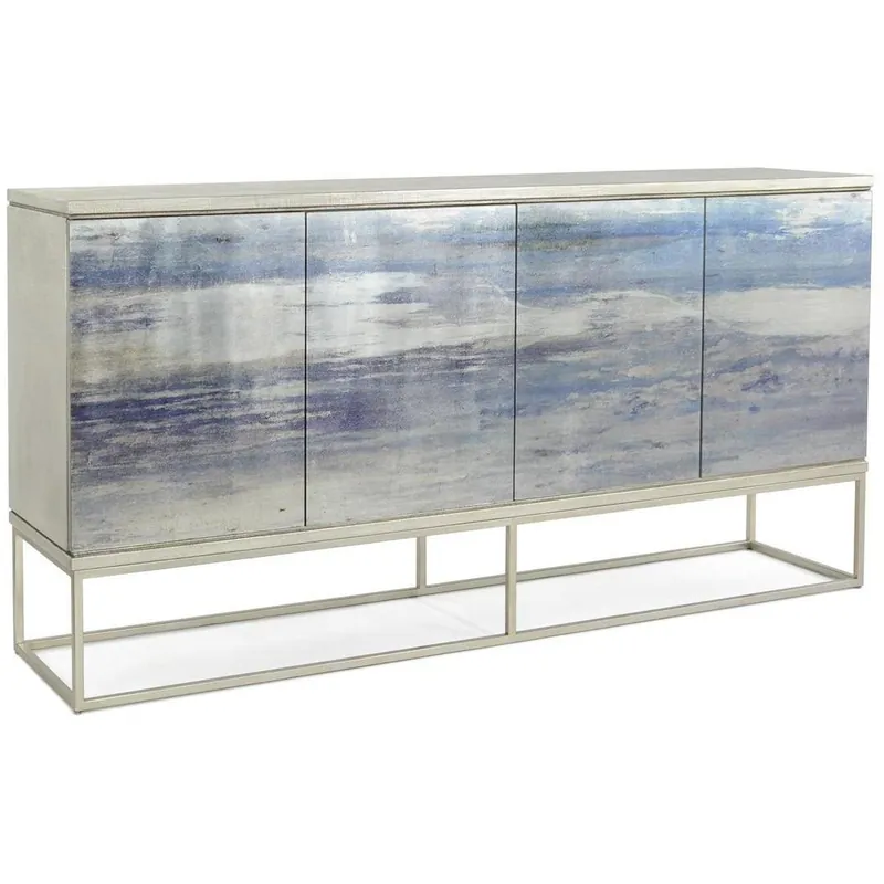Malvasia Soft Blue and Grey Cabinet, 4 Door Limited Time