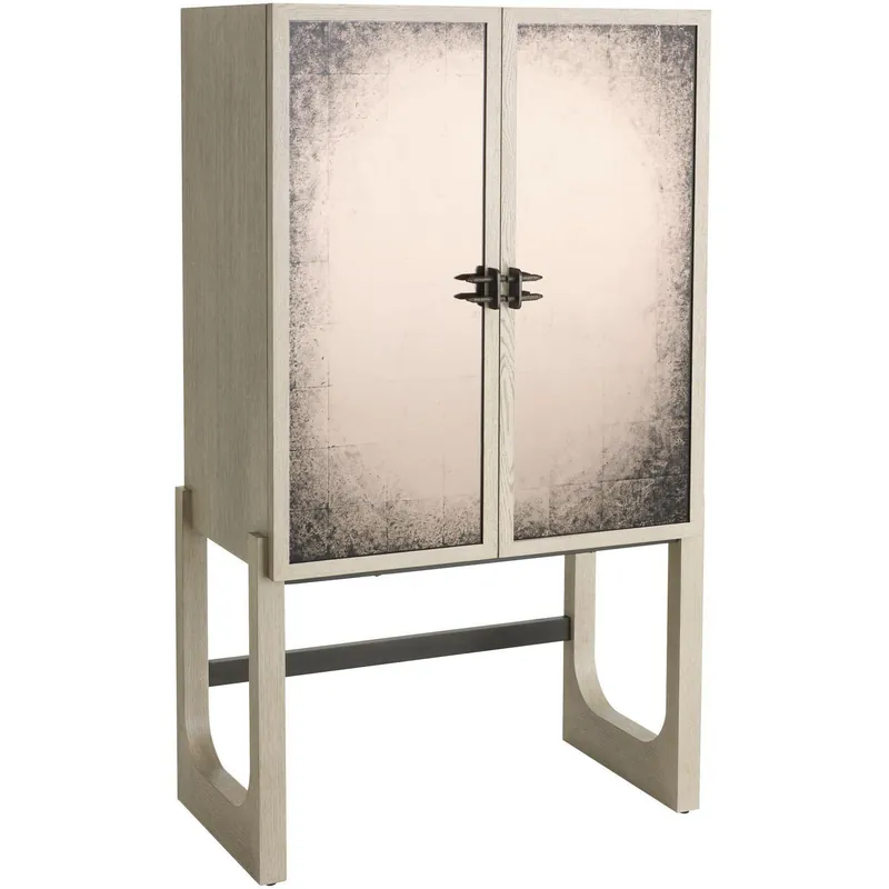 Jermaine Antiqued Amber and Smoke with Bronze Cocktail Cabinet Next Day Delivery