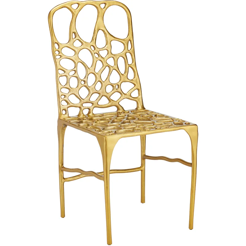 Honeycomb Gold Side Chair Hassle-Free Returns