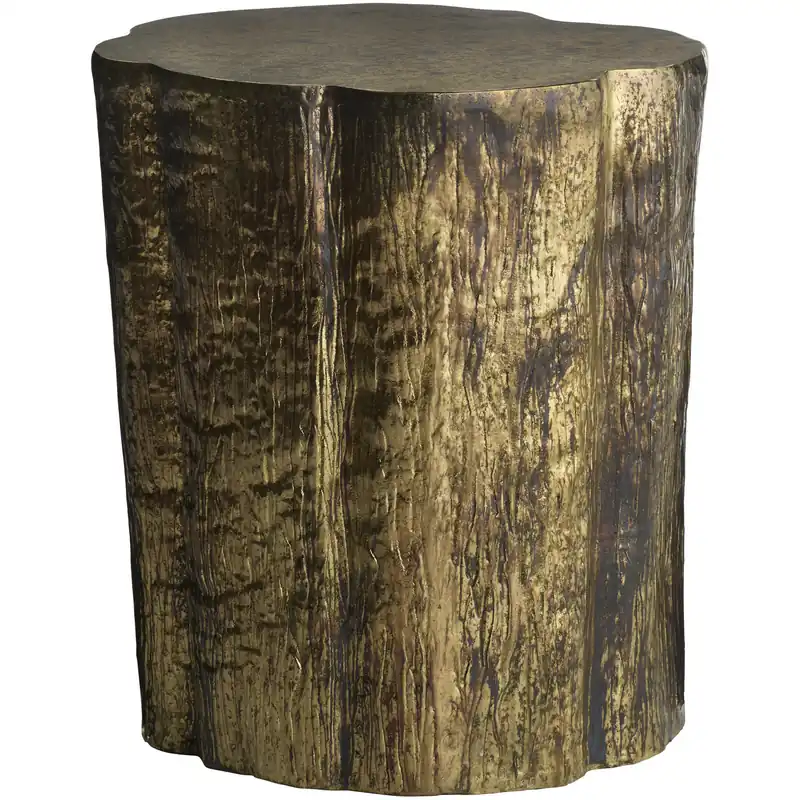 Viral Minerva 18.5 inch Distressed Antique Brass End Table