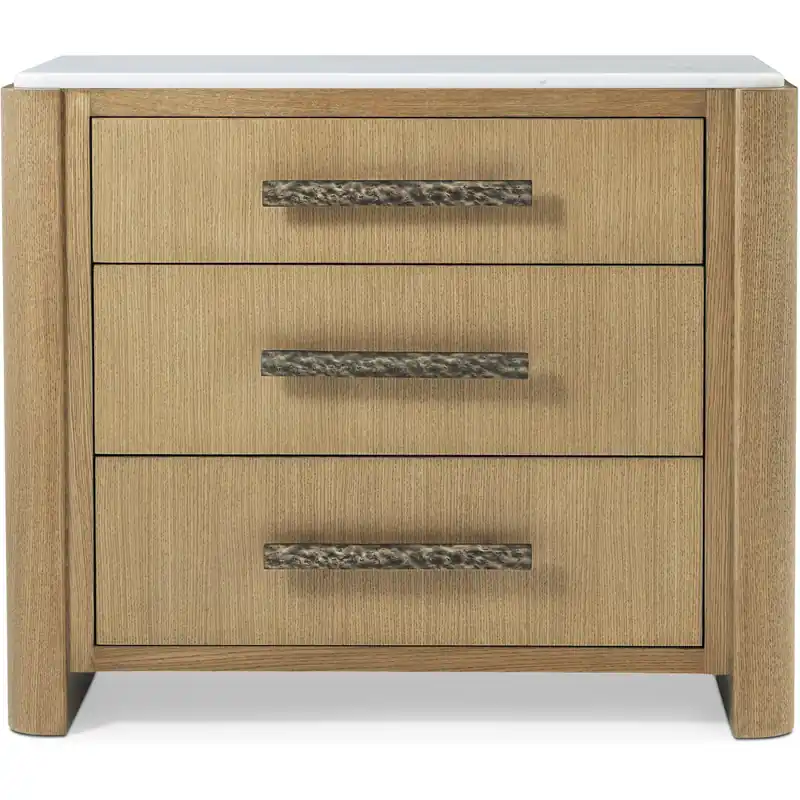 Latest Essence 36 X 30 inch Blonde Nightstand, Wooden, 3-Drawer