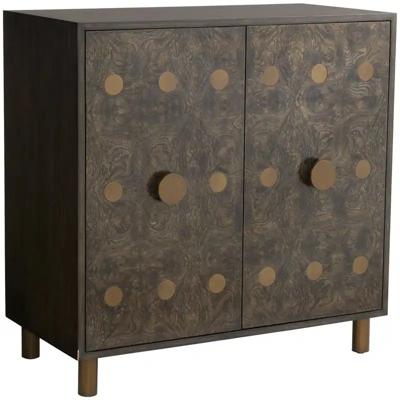 Keanu Truffle Burl and Truffle with Vintage Brass Cabinet Shop Now