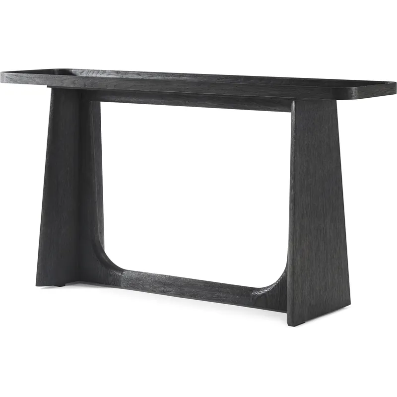 Repose 60 X 16 inch Charcoal Oak Console Table, Wooden Last Chance