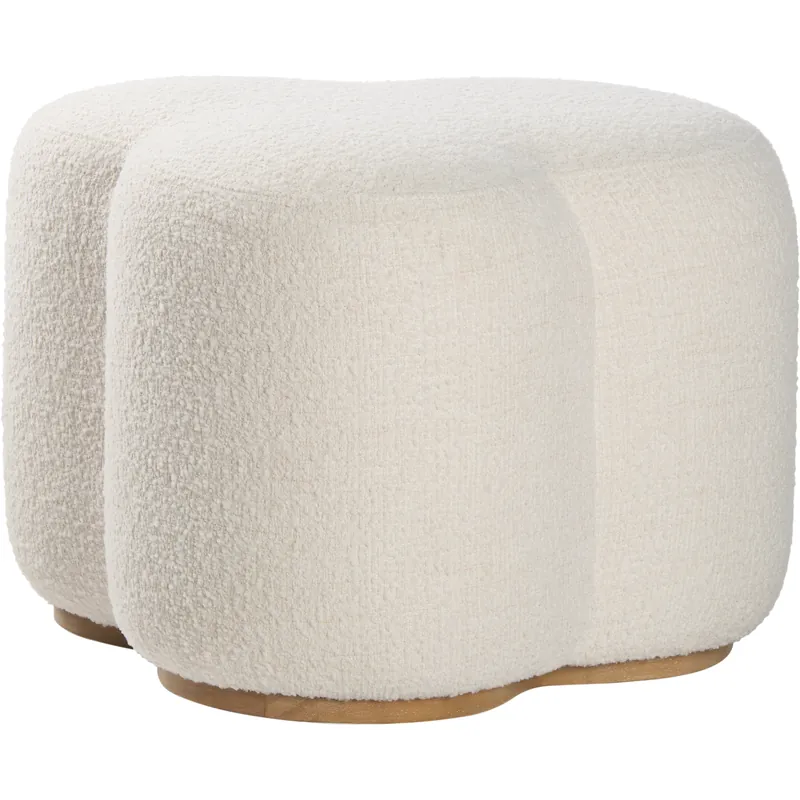 Same Day Shipping Andrea 19 inch White/Cream Ottoman