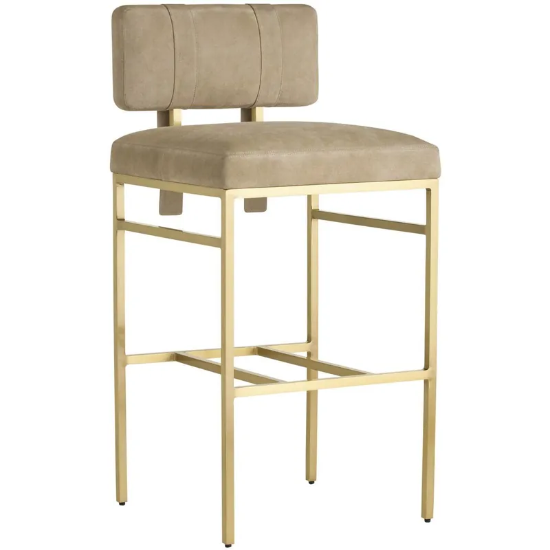 Best Choice Laney 41 inch Taupe and Antique Brass Bar Stool