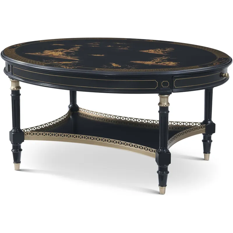 Brushwork 42 X 32 inch Cocktail Table, Wooden Must Have