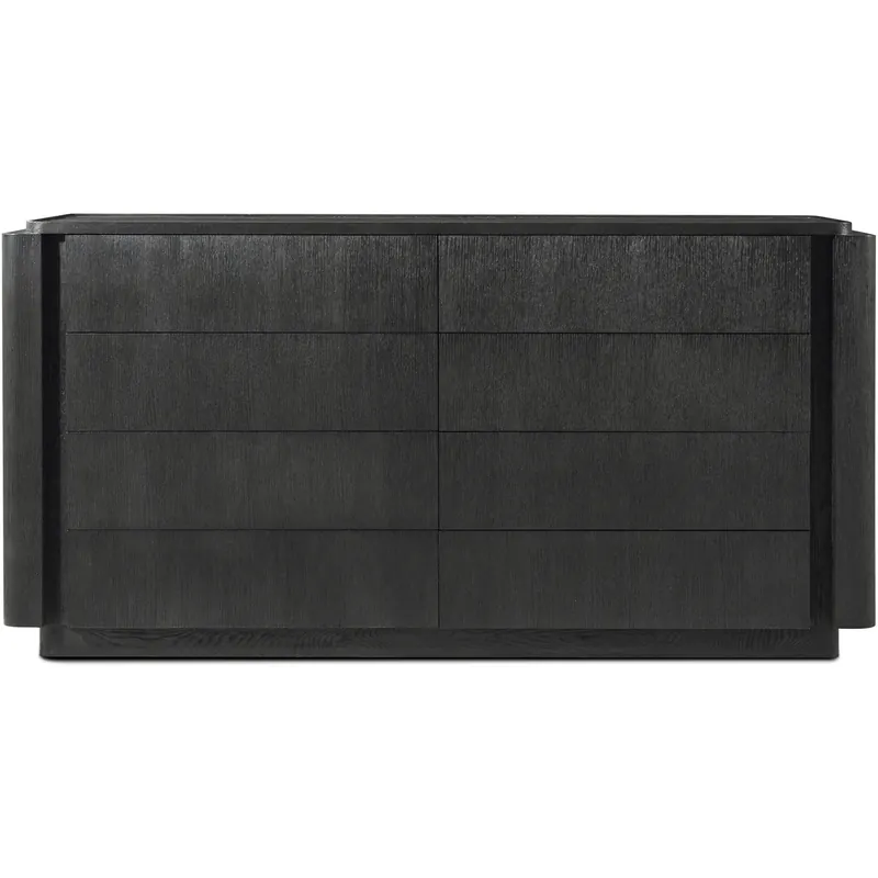Express Delivery Repose Charcoal Oak Dresser, Wooden, 8-Drawer