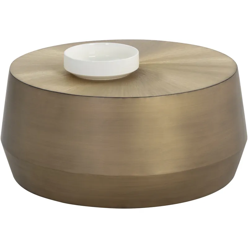Creed 34.25 X 15 inch Antique Gold Coffee Table, Small High Quality