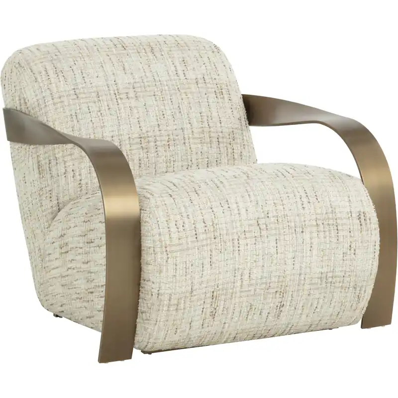 Price Drop Sonesta Antique Brass / Haute Cobblestone Lounge Chair