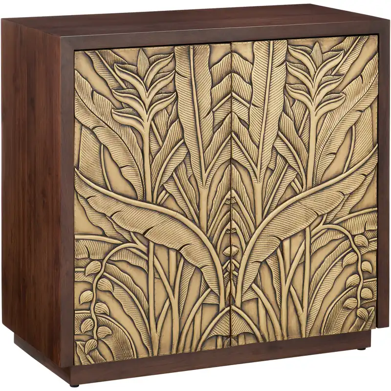 Fresh Stock Jardin Walnut/Antique Brass Cabinet