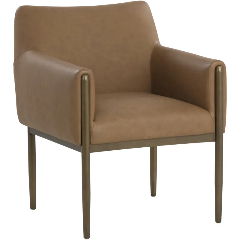 Olea Milliken Cognac Lounge Chair Best Seller