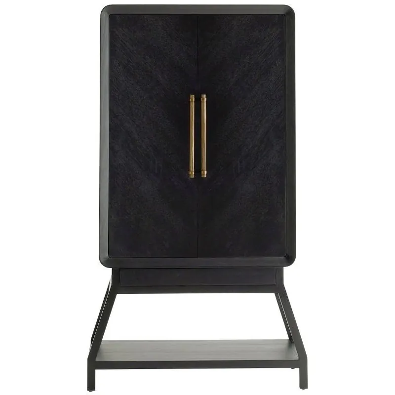 Fast Shipping Cantu 40 inch Ebony Cocktail Cabinet