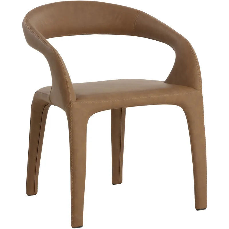 Atika Milliken Cognac Dining Armchair Warranty Included