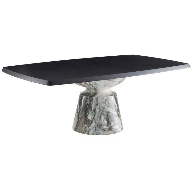 Brand New Forgey 82 X 30 inch Verde Faux Marble and Ebony Dining Table