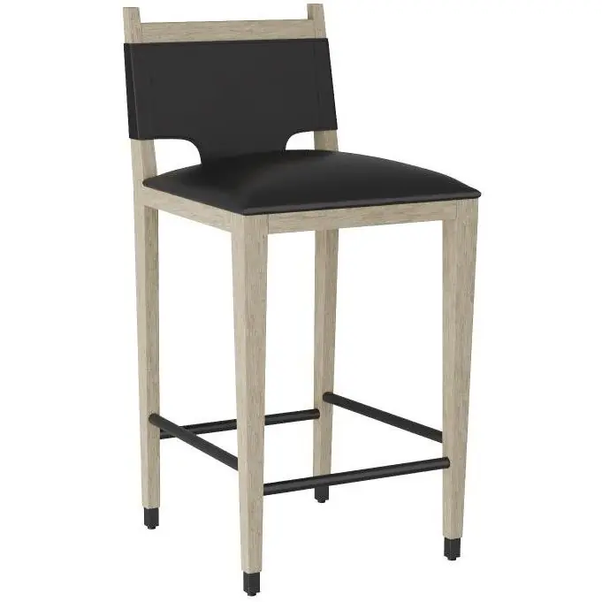 Place Order Burdock 18.5 inch Black Bar Stool