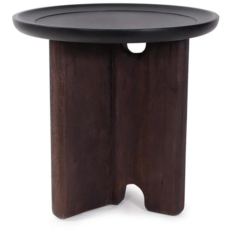 Trusted Brand Bollack 24 X 23.75 inch Brown and Black Side Table