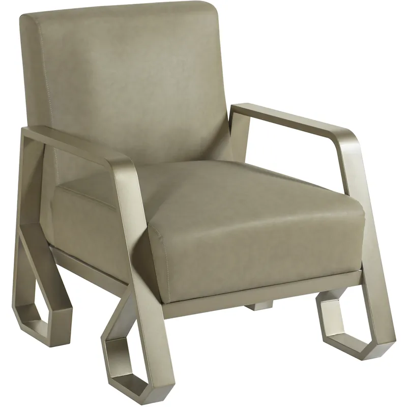 Holiday Sale John Tan and Satin Gold Arm Chair
