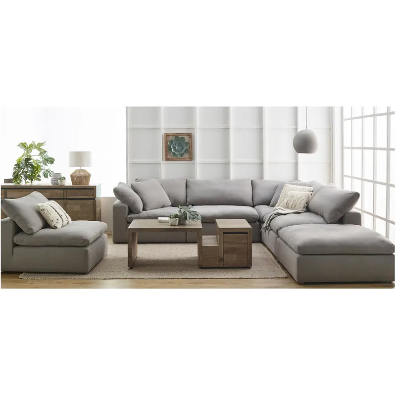Clay Grey Modular Sectional, Livesmart Fabric Trending