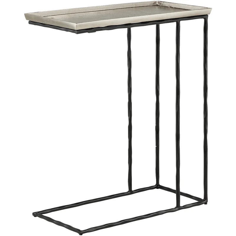 Boyles 24 X 20 inch Nickel/Black C Table Budget