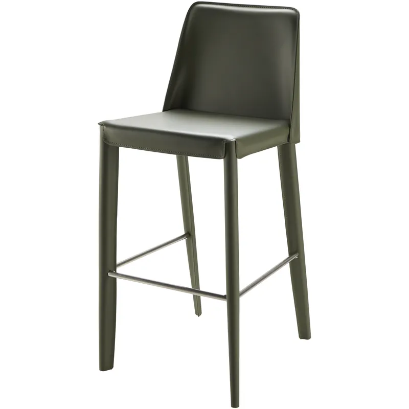 Rosy 41.73 inch Upholstery: Grass Green; Base: Dark Green Bar Stool Top Pick