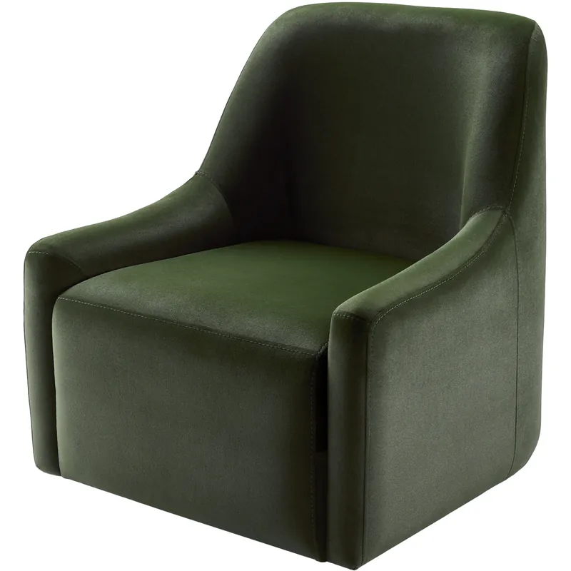 Discount Tasa Upholstery: Dark Green; Base: Green Swivel Chair