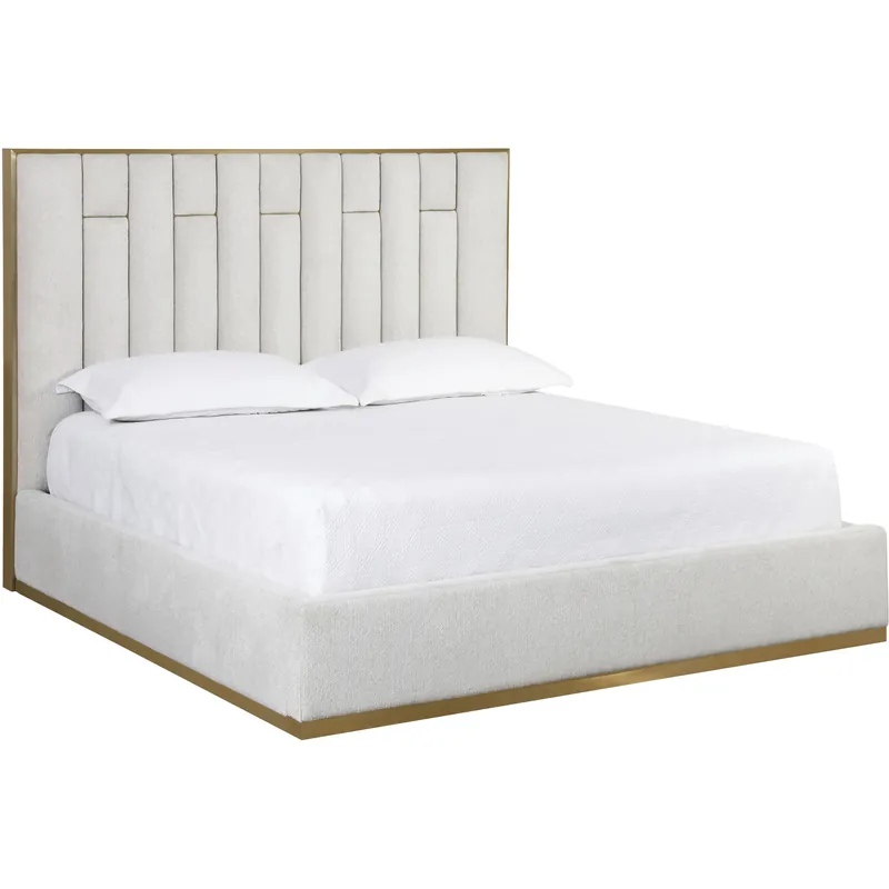 Warranty Included Nemu Rhea Light Barley Bed, King