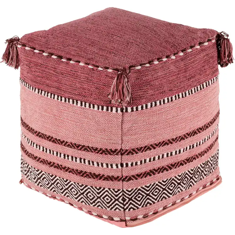 Trenza Bright Pink/Blush/White/Rose/Dark Brown Pouf Clearance