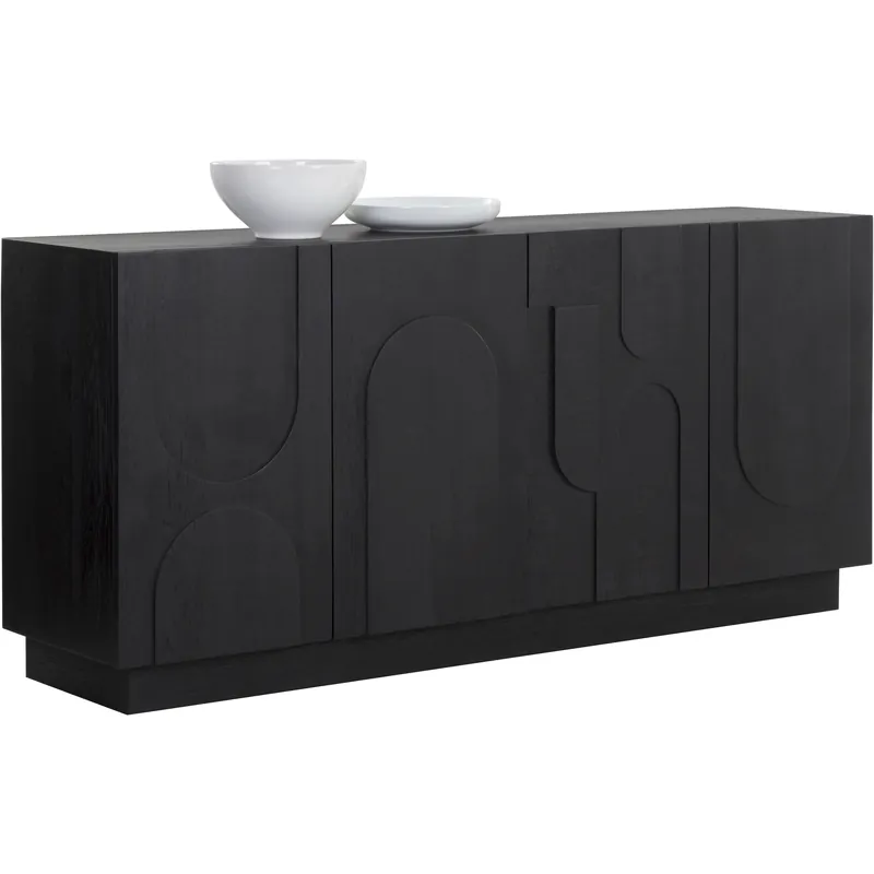 Special Offer Cove 74 X 17.75 inch Black Sideboard