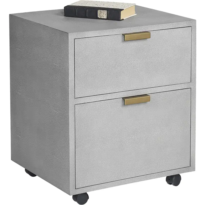 Jiro Grey Shagreen File Cabinet Flash Sale