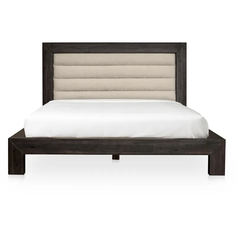 Ashcroft Beige Bed, Queen High Quality